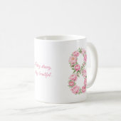 Mug Women’s Day Peony Flower for March 8  (Devant droit)