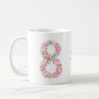 Mug Women’s Day Peony Flower for March 8 
