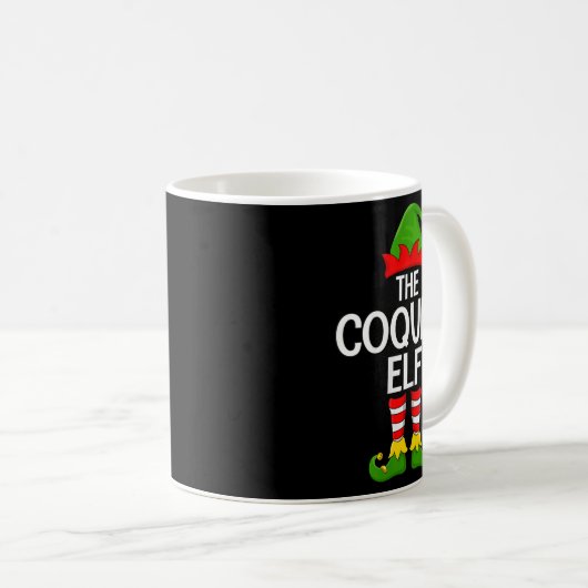 Mug Womens Coquito Elf Xmas Matching Family Elf Squad (Devant droit)