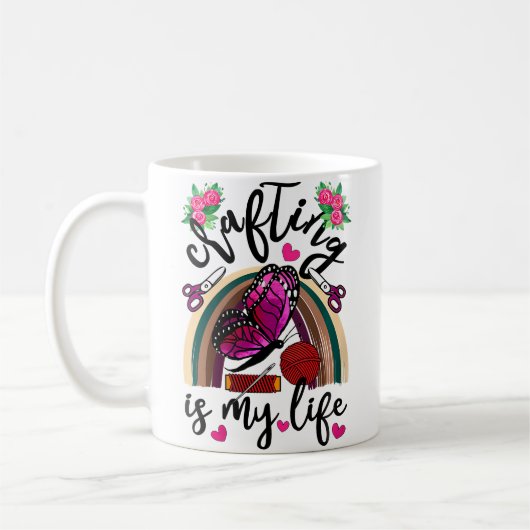 Mug Womens Crafting Is My Life Crafters Quilting Sewin (Gauche)