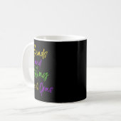 Mug Womens Cute Mardi Gras Party Quote Gift Beads And (Devant gauche)