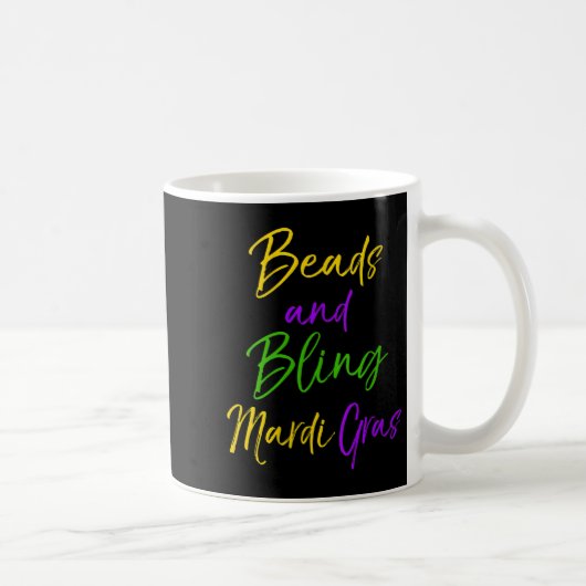Mug Womens Cute Mardi Gras Party Quote Gift Beads And (Droite)