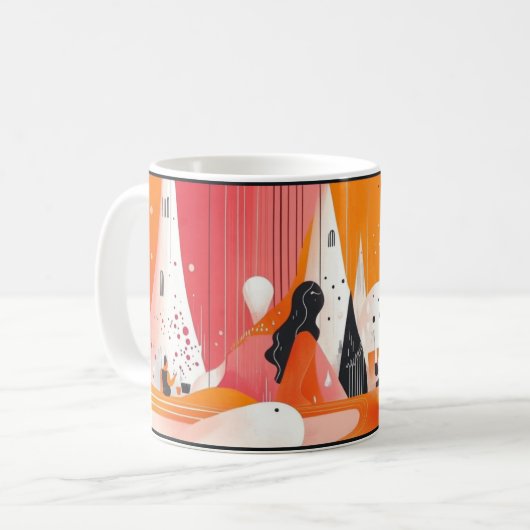 Mug Women's Day, combining elements of minimalism.  (Devant gauche)