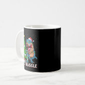 Mug Womens Dinosaur Xmas Lights Funny T-rex Dino Men B (Devant gauche)