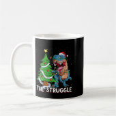 Mug Womens Dinosaur Xmas Lights Funny T-rex Dino Men B (Gauche)