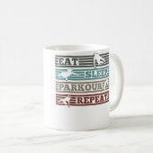 Mug Womens Eat Sleep Parkour Repeat Runner Parkour (Devant droit)