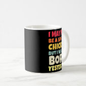 Mug Womens Funny Getting Older Retro Spring Chicken Bi (Devant droit)