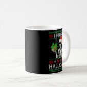 Mug Womens Funny I Prefer Halloween Skeleton Ugly Chri (Devant droit)