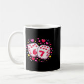 Mug Women's Funny Valentines Day Shirt Cute Dice 67 Me (Gauche)