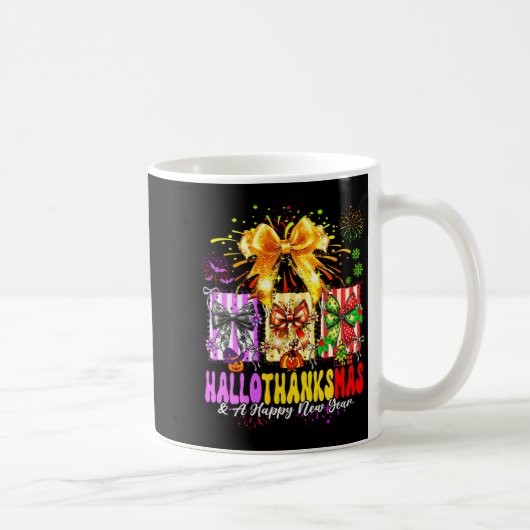 Mug Womens Hallothanksmas & A Happy New Years Eve (Droite)