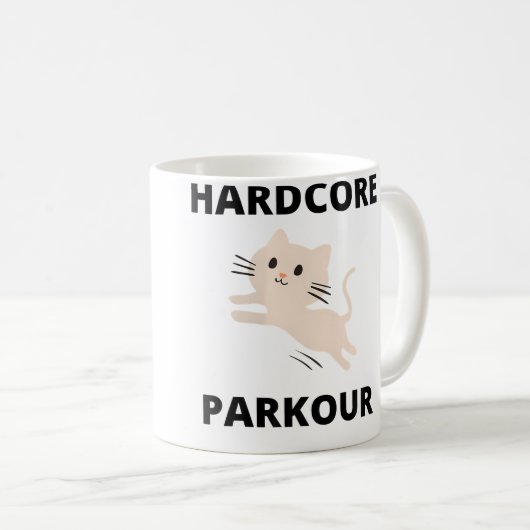 Mug Womens Hardcore Parkour Kitten (Devant droit)