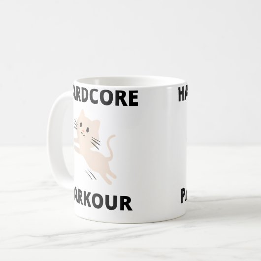 Mug Womens Hardcore Parkour Kitten (Devant gauche)