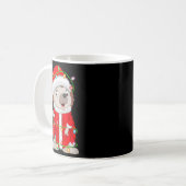 Mug Womens Hedgehog Christmas Lights Santa Costume Cut (Devant gauche)