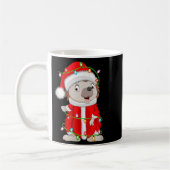 Mug Womens Hedgehog Christmas Lights Santa Costume Cut (Gauche)
