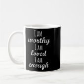 Mug Women's I Am Worthy Motivational Christian  (Gauche)