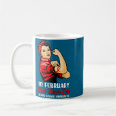 Mug Womens In February We Wear Red - Heart Disease Awa (Gauche)