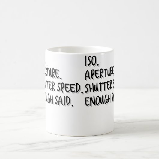 Mug Womens Iso Aperture Shutter Speed Enough Said - Ph (Centre)