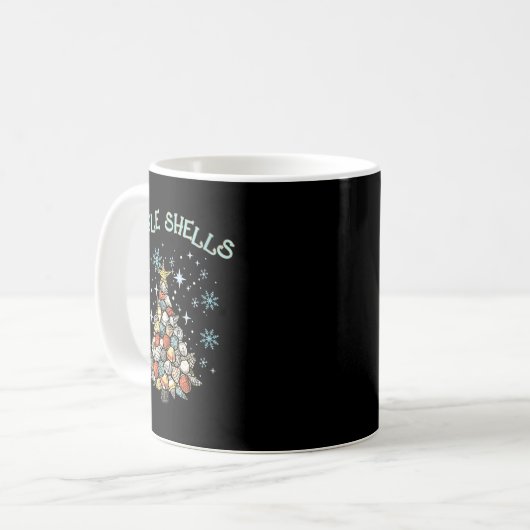 Mug Womens Jingle Shells Christmas Tree Snowflakes Cel (Devant gauche)