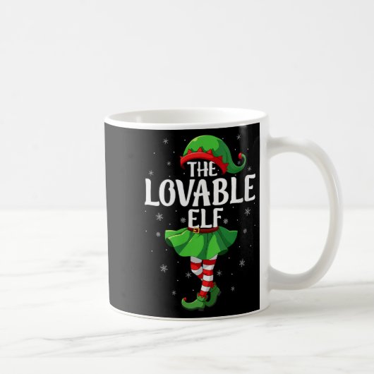 Mug Womens Lovable Elf Christmas Girls Women Elf Squad (Droite)