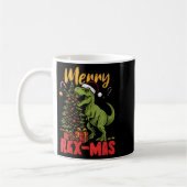 Mug Womens Merry Rex-mas Santa Dinosaur Retro Christma (Gauche)