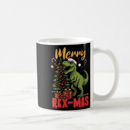 Mug Womens Merry Rex-mas Santa Dinosaur Retro Christma (Droite)