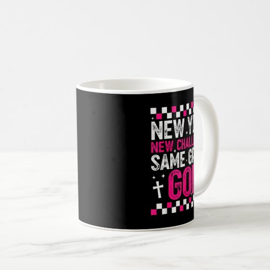 Mug Womens New Year New Challenges Same Great God 2026 (Devant droit)