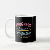 Mug Womens Progress Over Perfection Motivational Teach (Gauche)