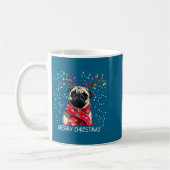 Mug Womens Pug Dog Xmas Santa Hat F Christma Long Slee (Gauche)