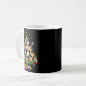 Mug Womens Rabbit Christmas Tree Snow Funny Rabbit Xma (Devant gauche)