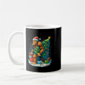 Mug Womens Santa Bigfoot Christmas Tree Sasquatch Xmas (Gauche)