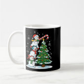 Mug Womens Snowman Candy Cane Christmas Tree Winter Fu (Gauche)