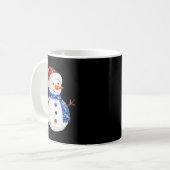 Mug Womens Sparkly Rhinestone Snowman Pajamas Holiday (Devant gauche)