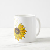 Mug Womens Sunflower Music Lover Notes de l'élève Ense (Devant droit)