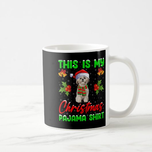 Mug Womens This Is My Christmas Pajamas Funny Shih Tzu (Droite)