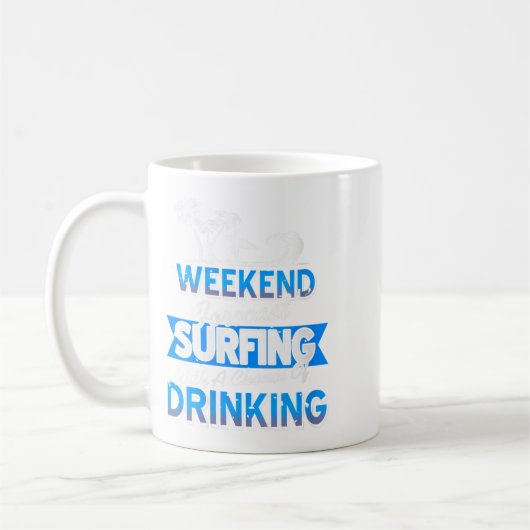 Mug Womens Weekend Prévision Chance De Surf Côtier (Gauche)