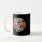 Mug Womens You Got This – Retro-insred Motivational V- (Gauche)
