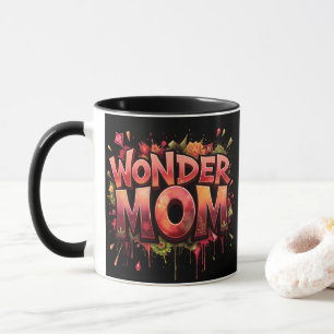 Mug Wonder Mom Citer Fleurs Fête des mères