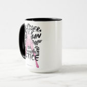 Mug Wonder Woman Brush Typography Art (Devant gauche)
