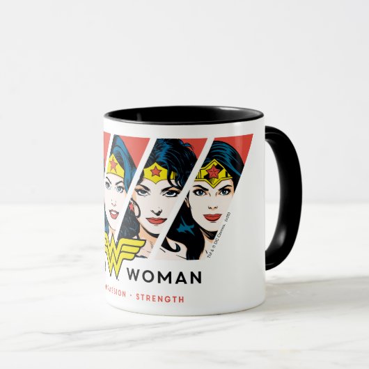 Mug Wonder Woman Comic Evolution Graphic (Devant droit)