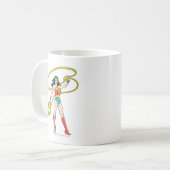 Mug Wonder Woman debout avec Lasso (Devant gauche)