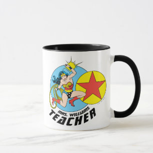 Mug Wonder Woman Étoile rouge enseignant