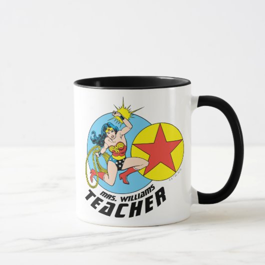 Mug Wonder Woman Étoile rouge enseignant (Droite)
