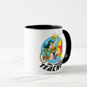 Mug Wonder Woman Étoile rouge enseignant (Devant droit)