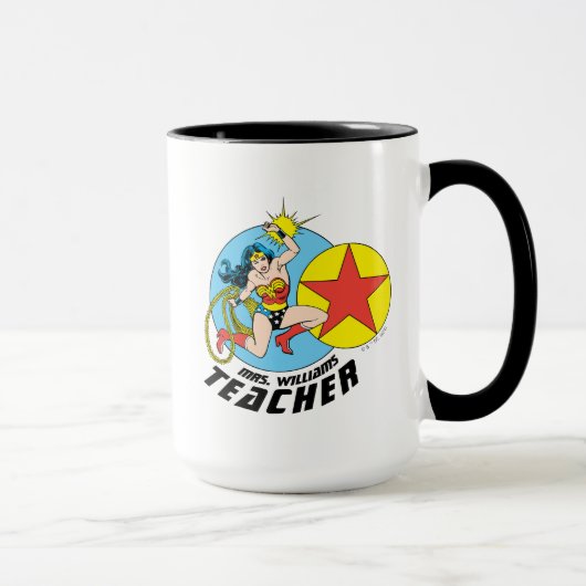 Mug Wonder Woman Étoile rouge enseignant (Droite)