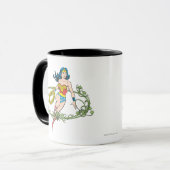 Mug Wonder Woman Green Vines (Devant gauche)