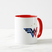 Mug Wonder Woman Moderne & Retro Reic Comic Overlay Lo (Devant droit)
