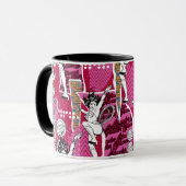 Mug Wonder Woman Motif rose (Devant gauche)
