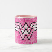 Mug Wonder Woman Pink Comic Book Collage Logo (Centre)