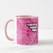 Mug Wonder Woman Pink Comic Book Collage Logo (Gauche)