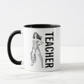 Mug Wonder Woman Pose noir & blanc (Gauche)